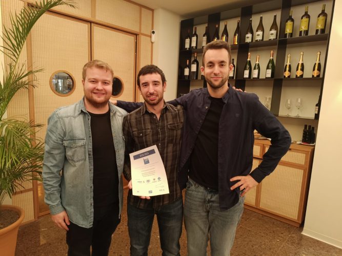 Amadeo, Víctor Manuel y Samuel, ganadores del Hackathon en DCIS 2023